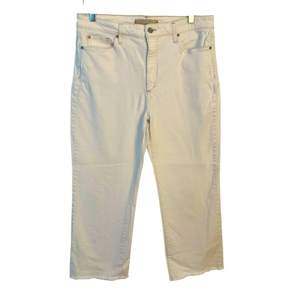 Joe's Jeans | White The Wyatt High Rise Retro Crop Wide Leg Denim Jeans Size 32 - Picture 1 of 9